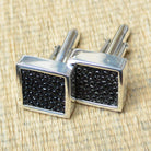 Hepburn and Hughes Stingray Skin Cufflinks in Sterling Silver