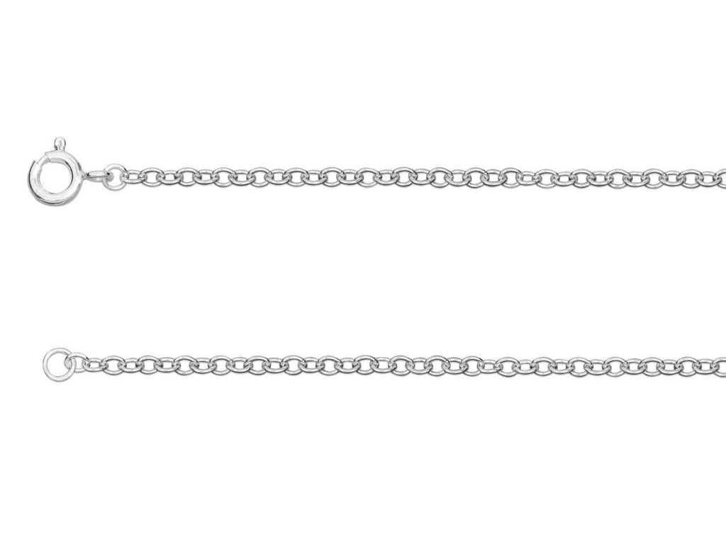 Hepburn and Hughes Trace Chain 30", Sterling Silver