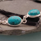 Hepburn and Hughes Turquoise Bracelet | 11 Ovals |  Sterling Silver