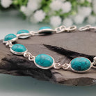 Hepburn and Hughes Turquoise Bracelet | 11 Ovals |  Sterling Silver