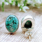 Hepburn and Hughes Turquoise Earring | Oval Stud Earrings | 2 options | Sterling Silver