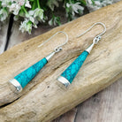 Hepburn and Hughes Turquoise Earrings | Long Cone Earrings |  December Birthstone | Sterling Silver