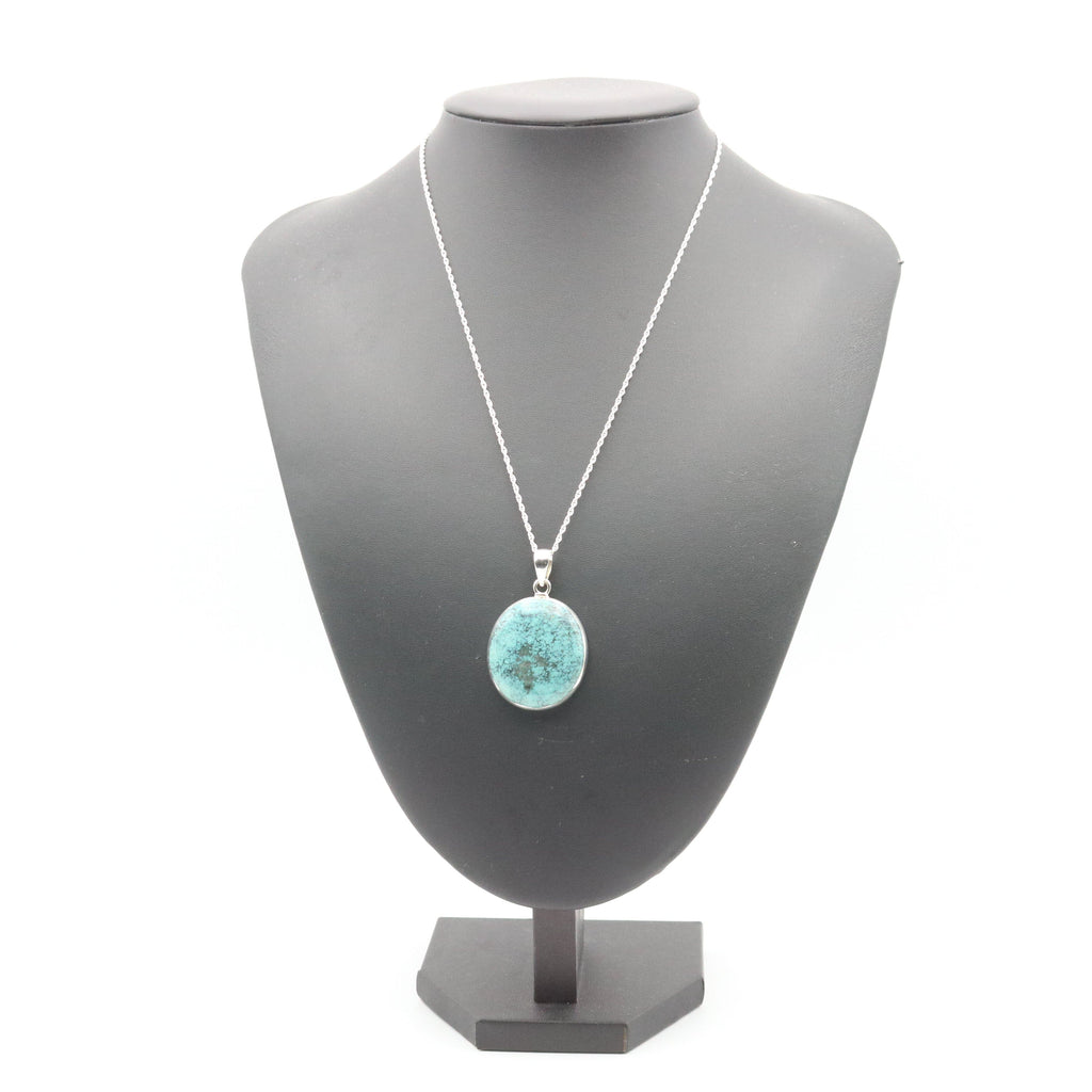 Hepburn and Hughes Turquoise Pendant | Oval | Sterling Silver