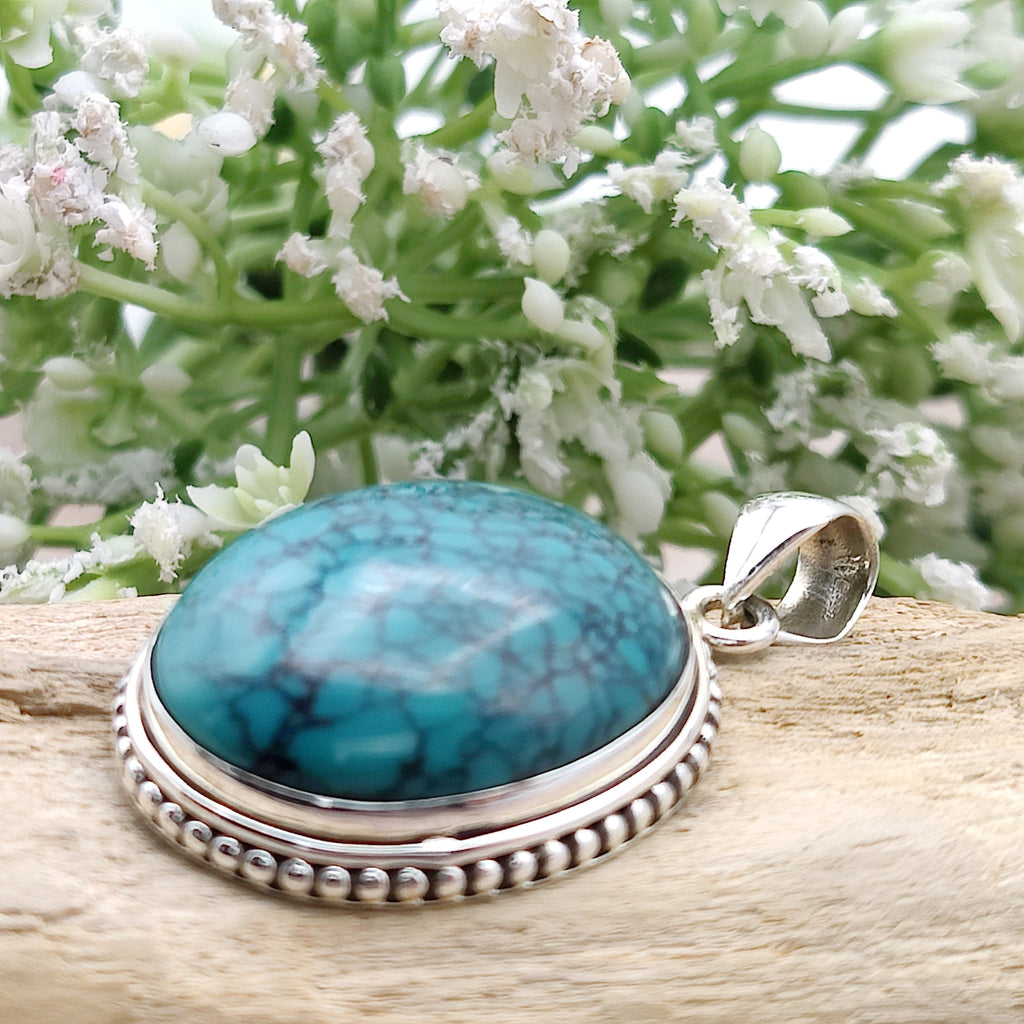 Hepburn and Hughes Turquoise Pendant | Pear Shaped | Sterling Silver